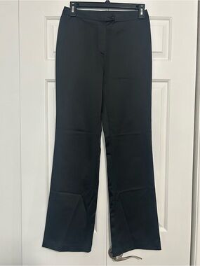 Vintage 90s Black Satin Straight Leg Pants by Star C.C.C. City Clothing Co.